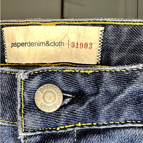 Paper Denim & Cloth Blue Fusion 2-MOD-77 Whiskered Jeans Size 26 - Picture 3 of 5